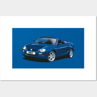 MG MGF Blue Car Posters and Art